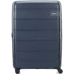 American Tourister Light Max Hardside Suitcase Set Of 3 Navy 48198, 48199, 48200 With FREE Worldwide USB Charging Adaptor 86350
