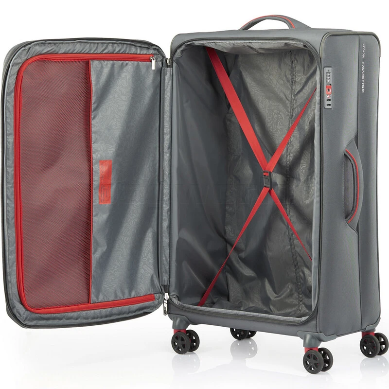 American Tourister Applite 4 Eco Softside Suitcase Set Of 3 Grey 45822, 45823, 45824 With FREE Worldwide USB Charging Adaptor 86350 4 American Tourister Applite 4 Eco Softside Suitcase Set Of 3 Grey 45822, 45823, 45824 With FREE Worldwide USB Charging Adaptor 86350 - Image 4