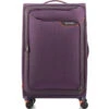 American Tourister Applite 4 Eco Softside Suitcase Set Of 3 Purple 45822, 45823, 45824 With FREE Worldwide USB Charging Adaptor 86350
