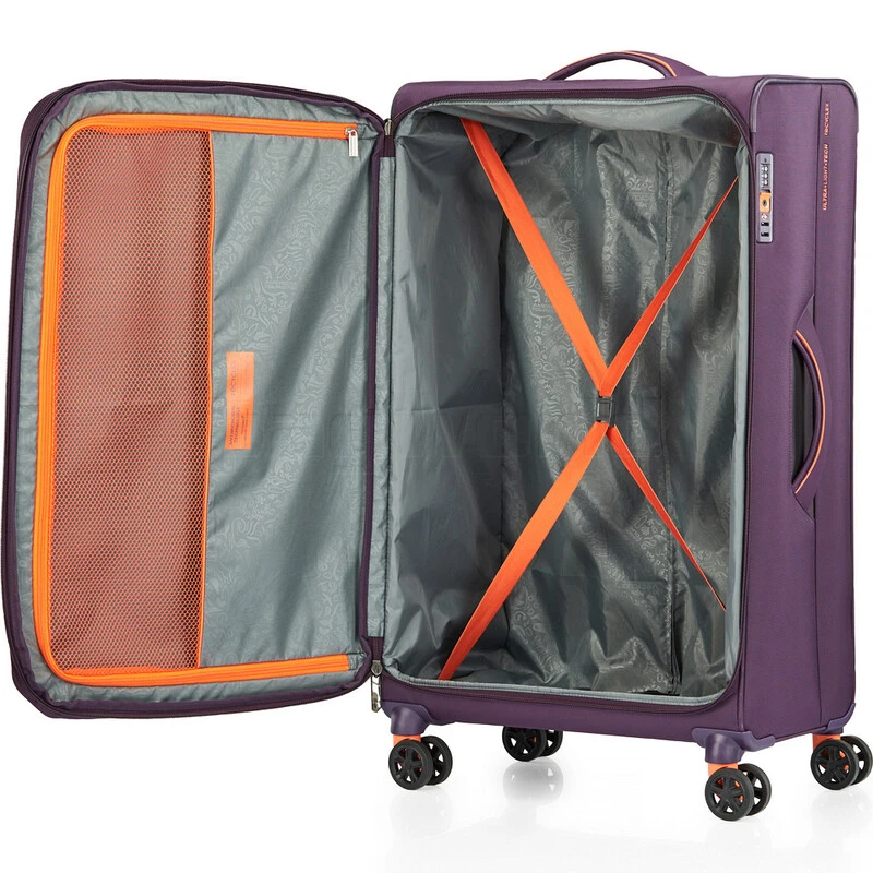 American Tourister Applite 4 Eco Softside Suitcase Set Of 3 Purple 45822, 45823, 45824 With FREE Worldwide USB Charging Adaptor 86350 4 American Tourister Applite 4 Eco Softside Suitcase Set Of 3 Purple 45822, 45823, 45824 With FREE Worldwide USB Charging Adaptor 86350 - Image 4