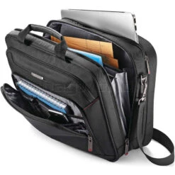 Samsonite Xenon 3.0 15.6" Laptop & Tablet Two Gusset Briefcase Black 89433 -Travel Storage Shop lrg 89