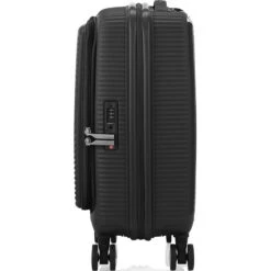 American Tourister Curio Book Opening Small/Cabin 55cm Hardside Suitcase Black 48232 -Travel Storage Shop lrg 903