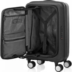 American Tourister Curio Book Opening Small/Cabin 55cm Hardside Suitcase Black 48232 -Travel Storage Shop lrg 905