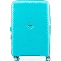 Travel Storage Shop 30 American Tourister Squasem Hardside Suitcase Set Of 3 Aqua Blue 45745, 45746, 45747 With FREE Worldwide USB Charging Adaptor 86350