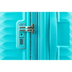 American Tourister Squasem Hardside Suitcase Set Of 3 Aqua Blue 45745, 45746, 45747 With FREE Worldwide USB Charging Adaptor 86350 -Travel Storage Shop lrg 912