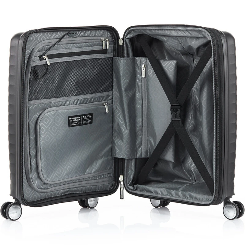 American Tourister Squasem Small/Cabin 55cm Hardside Suitcase Black 45745 5 American Tourister Squasem Small/Cabin 55cm Hardside Suitcase Black 45745 - Image 5