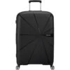 American Tourister Starvibe Hardside Suitcase Set Of 3 Black 46370, 46371, 46372 With FREE Worldwide USB Charging Adaptor 86350